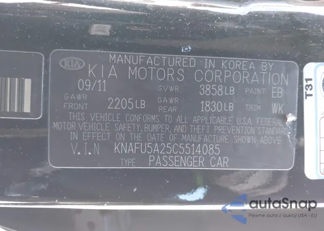 2012 Kia Forte Ex from USA, damaged, VIN KNAFU5A25C5514085
